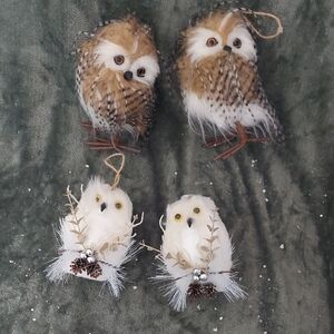 Set of Four Owl Ornaments